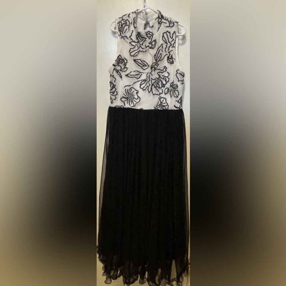 Speechless Black and White Floral Gown